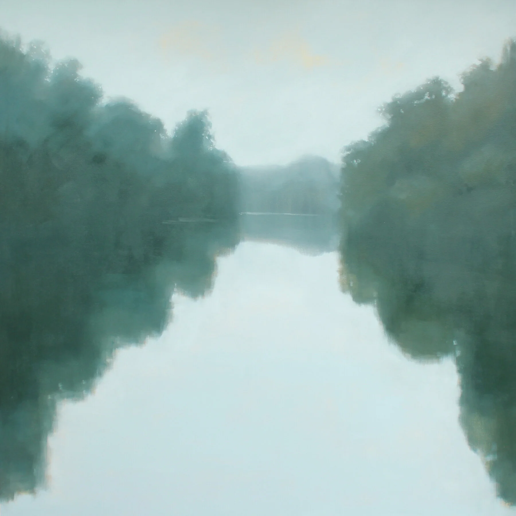 Summer River Morning, 48x48 inches