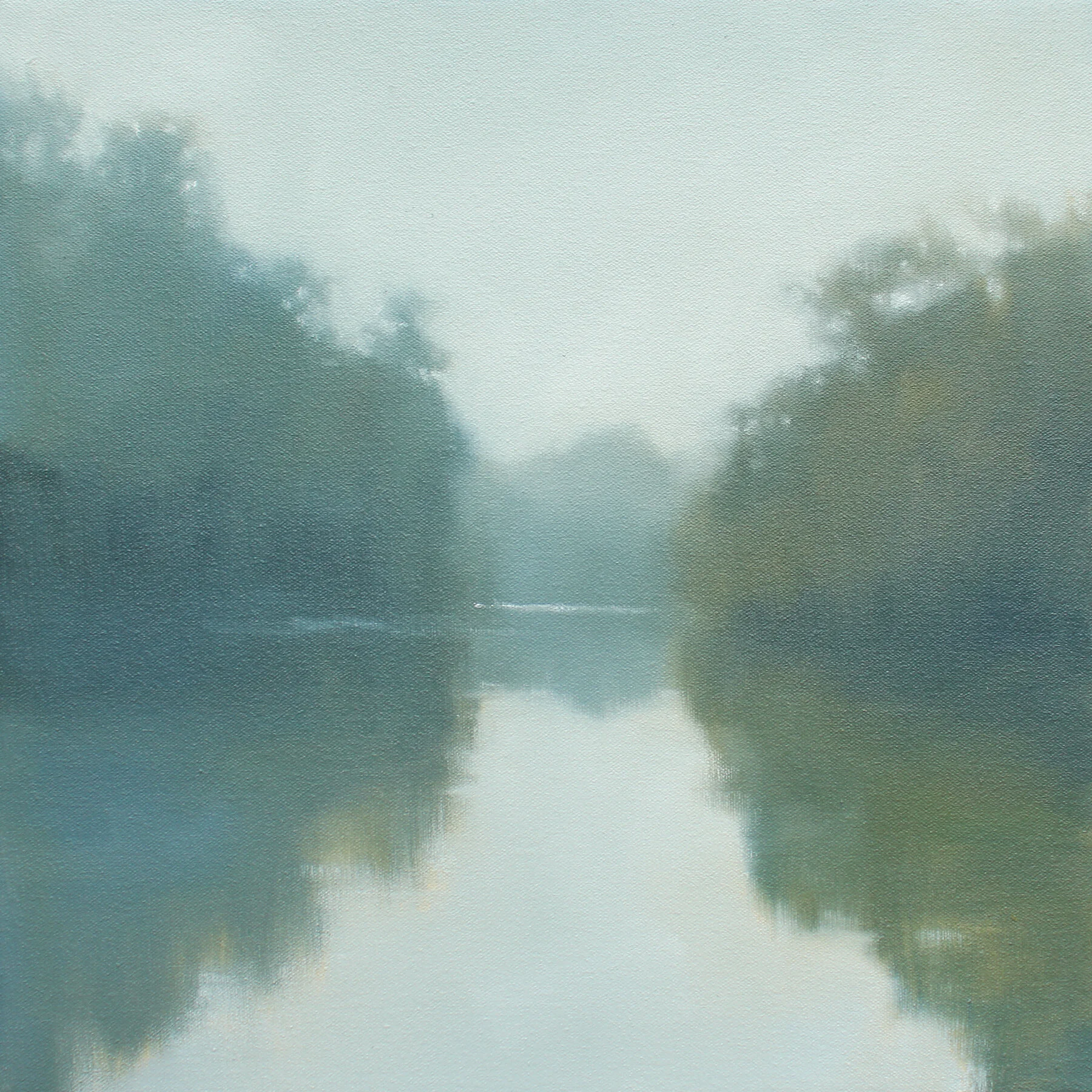 Summer River Morning (Study), 12x 12 inches