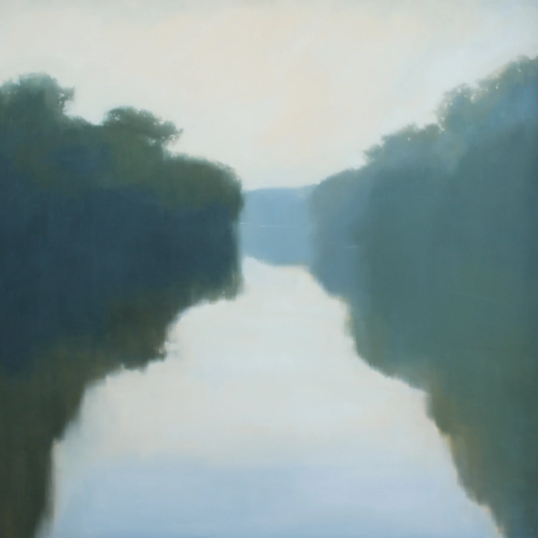 Bright River, 48x48 inches