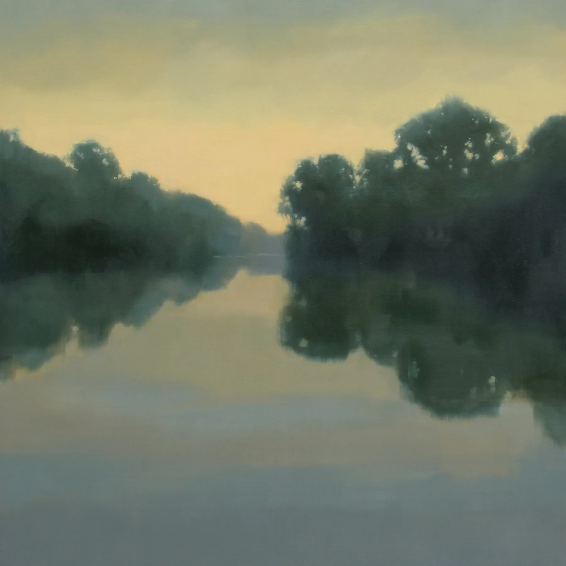 River Nocturne, 36x36 inches