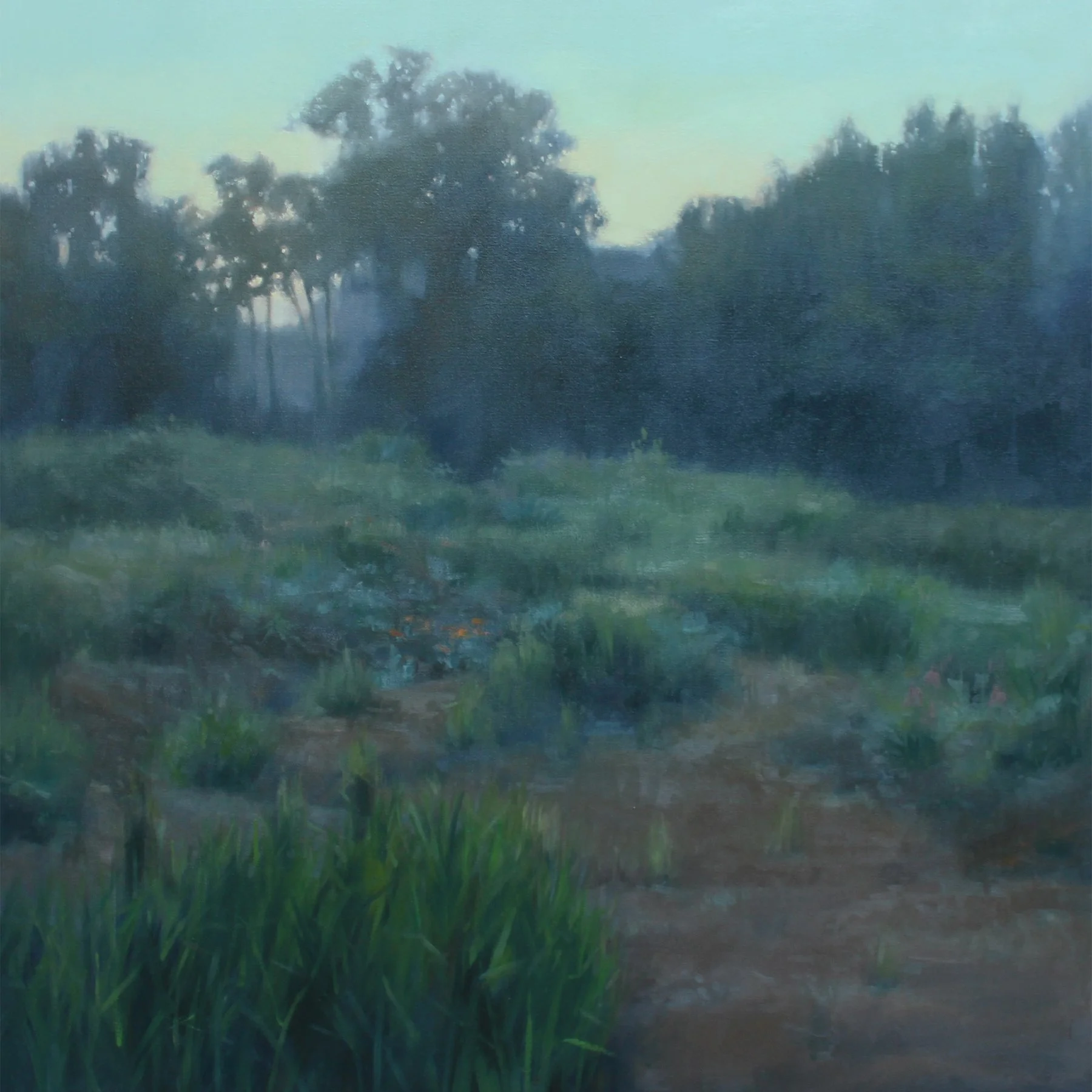 Dusk Rain Garden, 36x36
