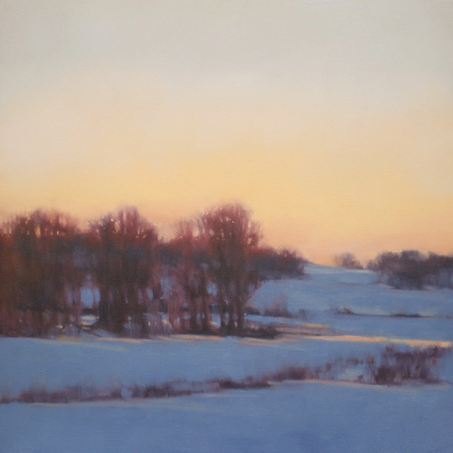 Snow Dusk, 24x24 inches