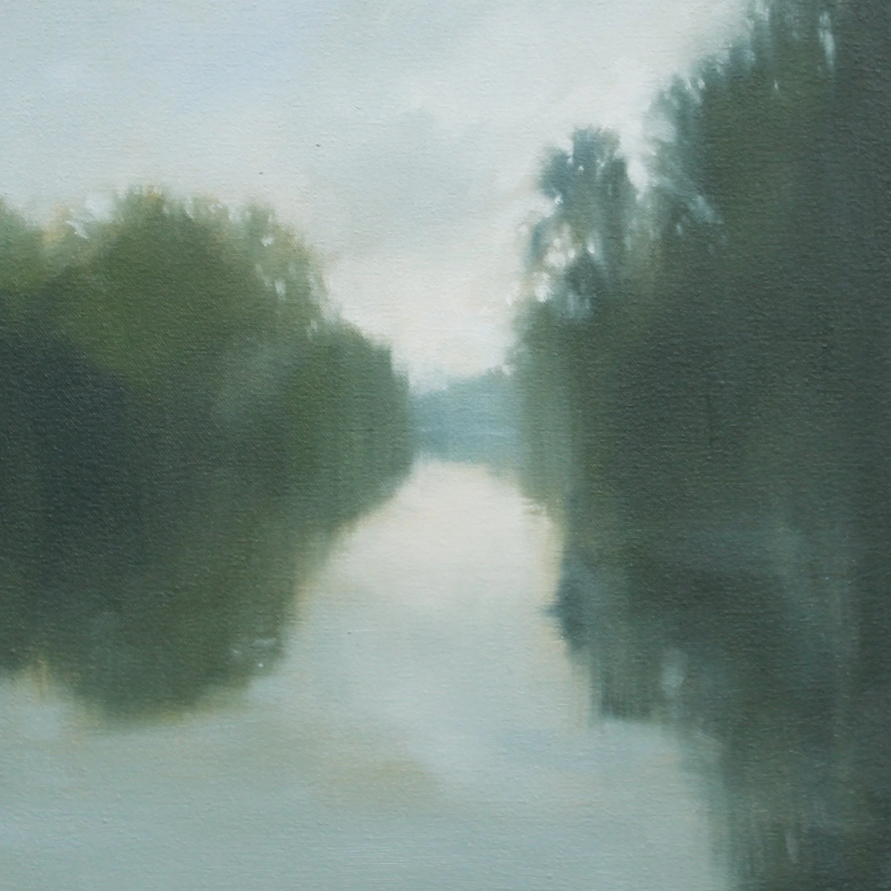 Gentle Riverbank (Study), 12x12 inches
