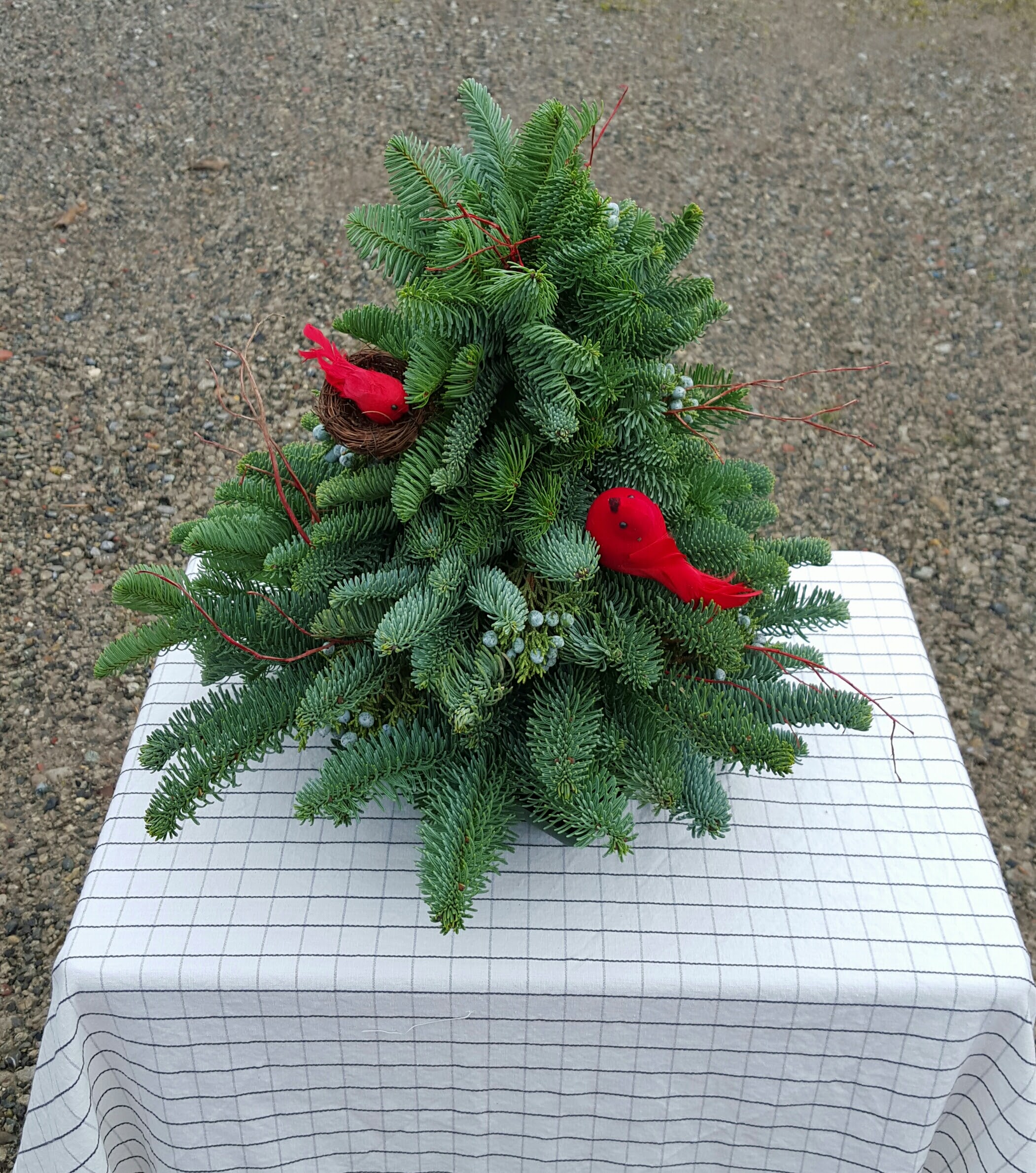 Fresh Tree Centerpiece