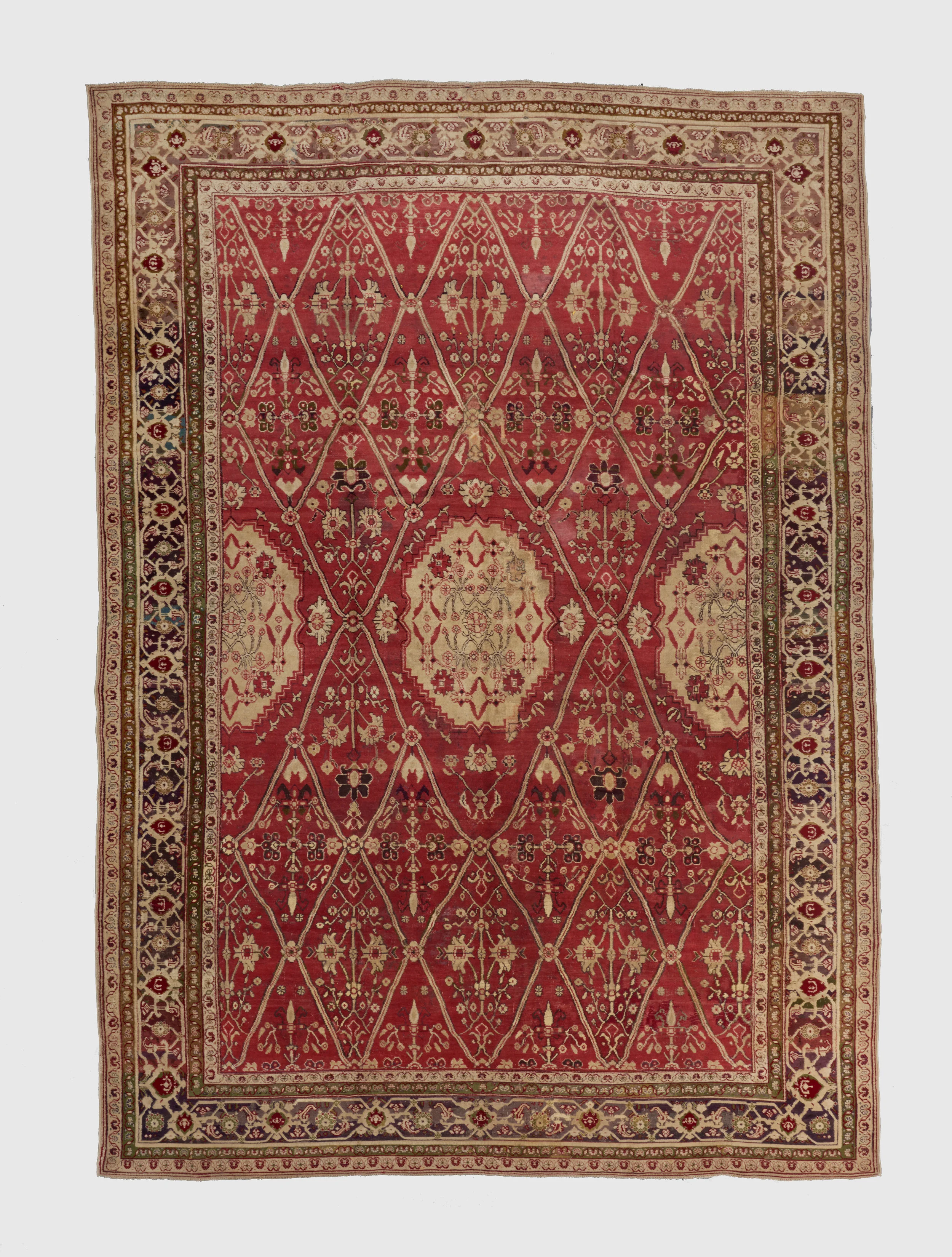Red ground Agra carpet