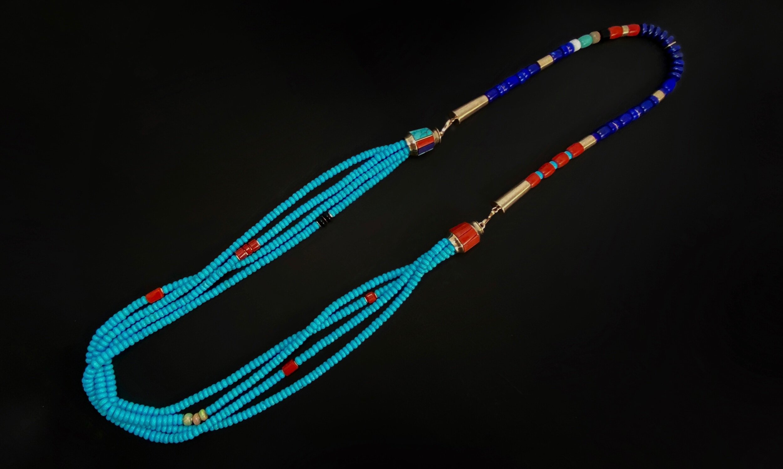 Custom Turquoise Coral Necklace 
