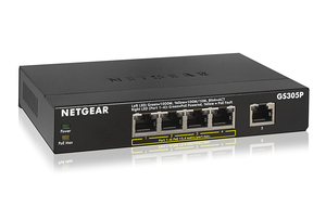 NETGEAR 5-Port Gigabit Ethernet Switch 55.5W 4xPoE (GS305P)