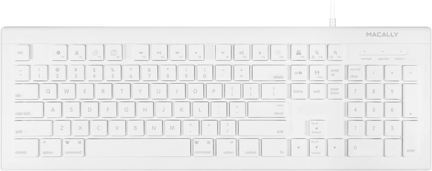 Macally Full Size USB Wired Keyboard