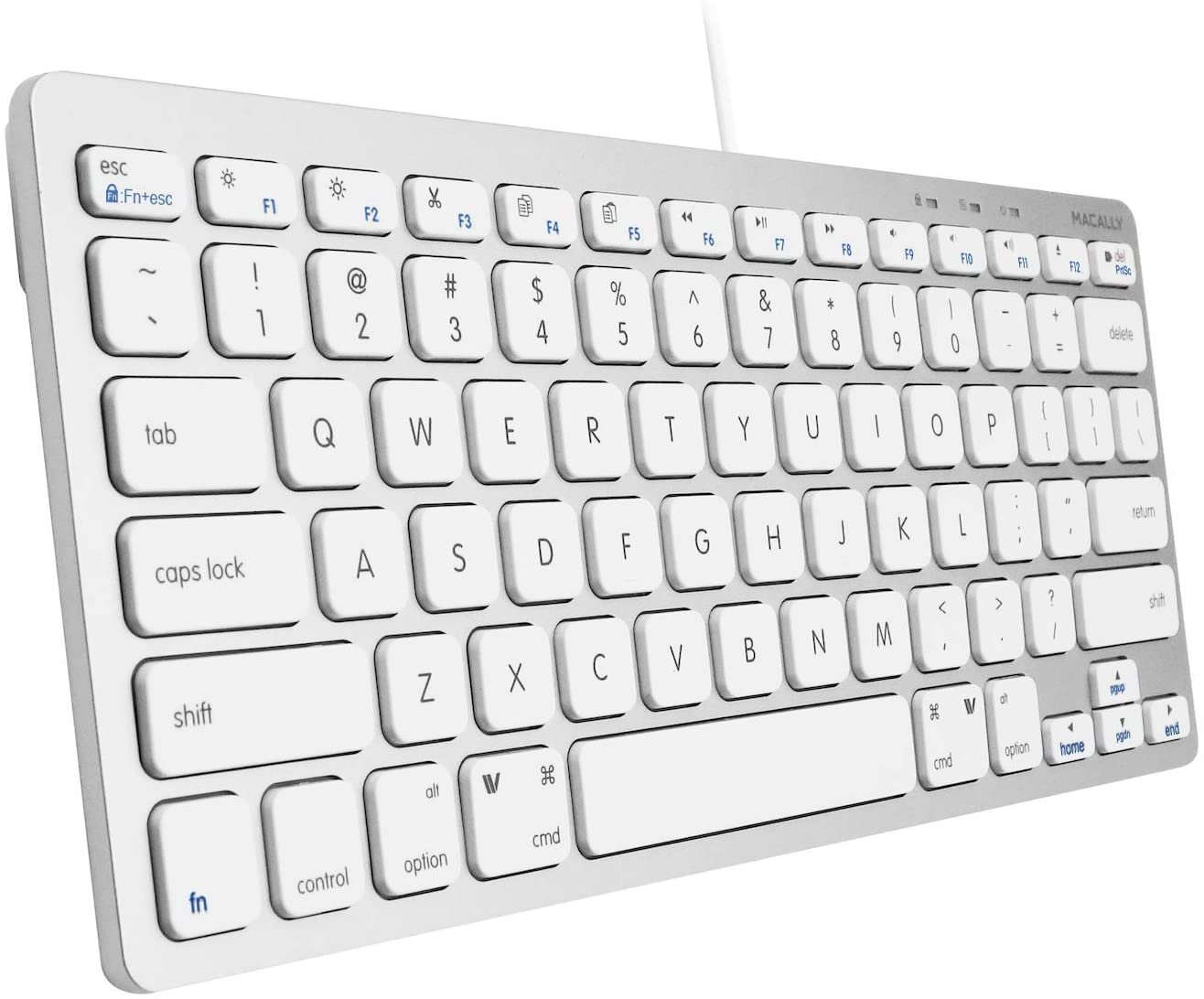 Macally USB Mini Keyboard for Mac and Windows PC 