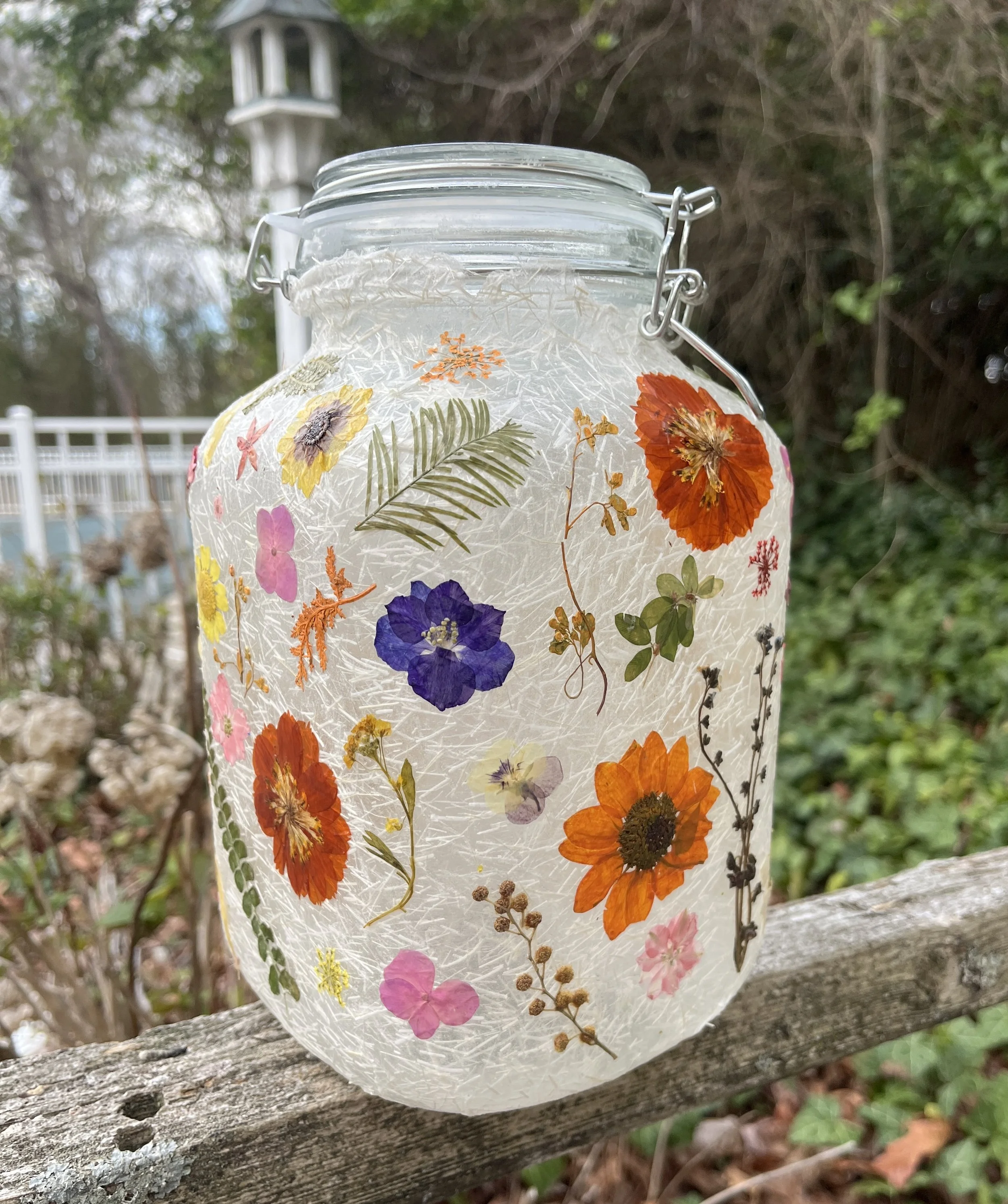 Pressed Flower Summer Lantern Workshop with Bette