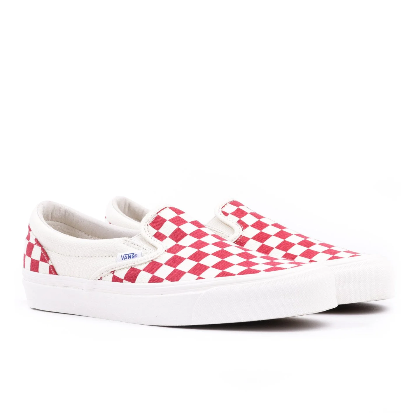 red slip on vans