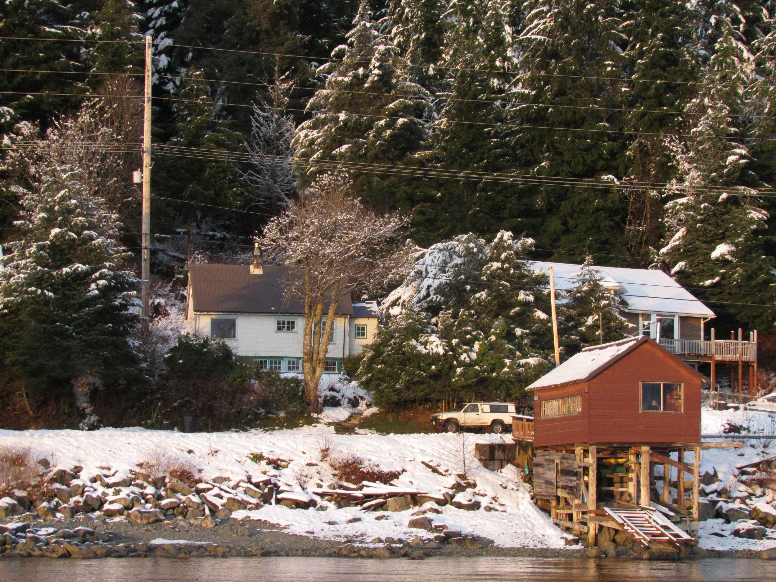 My house and garage, well beyond the reach of storms and tides…but what about a tsunami?