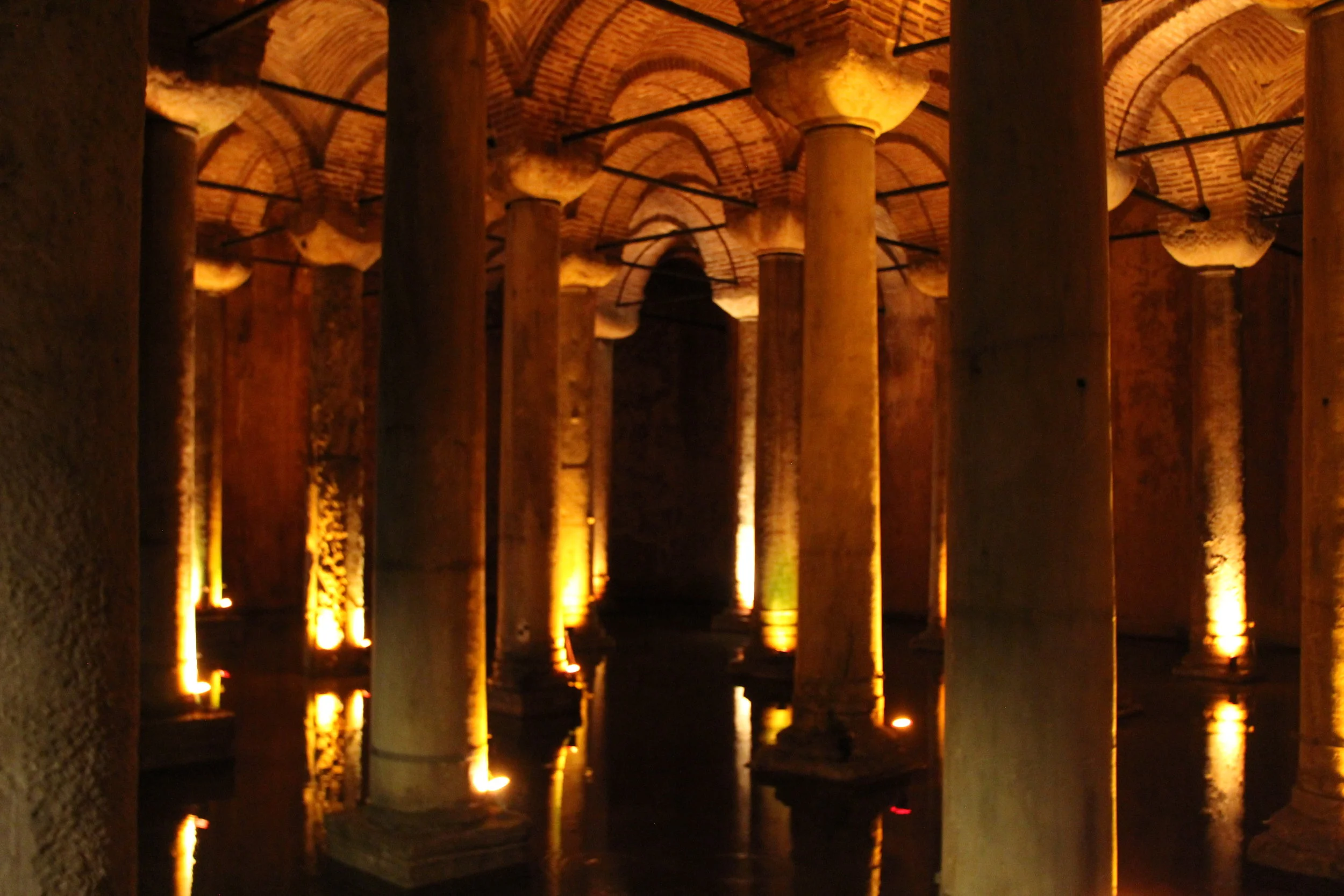 A humble 6th century AD cistern, filled with water to withstand siege for years, now a beauty in it's own right.
