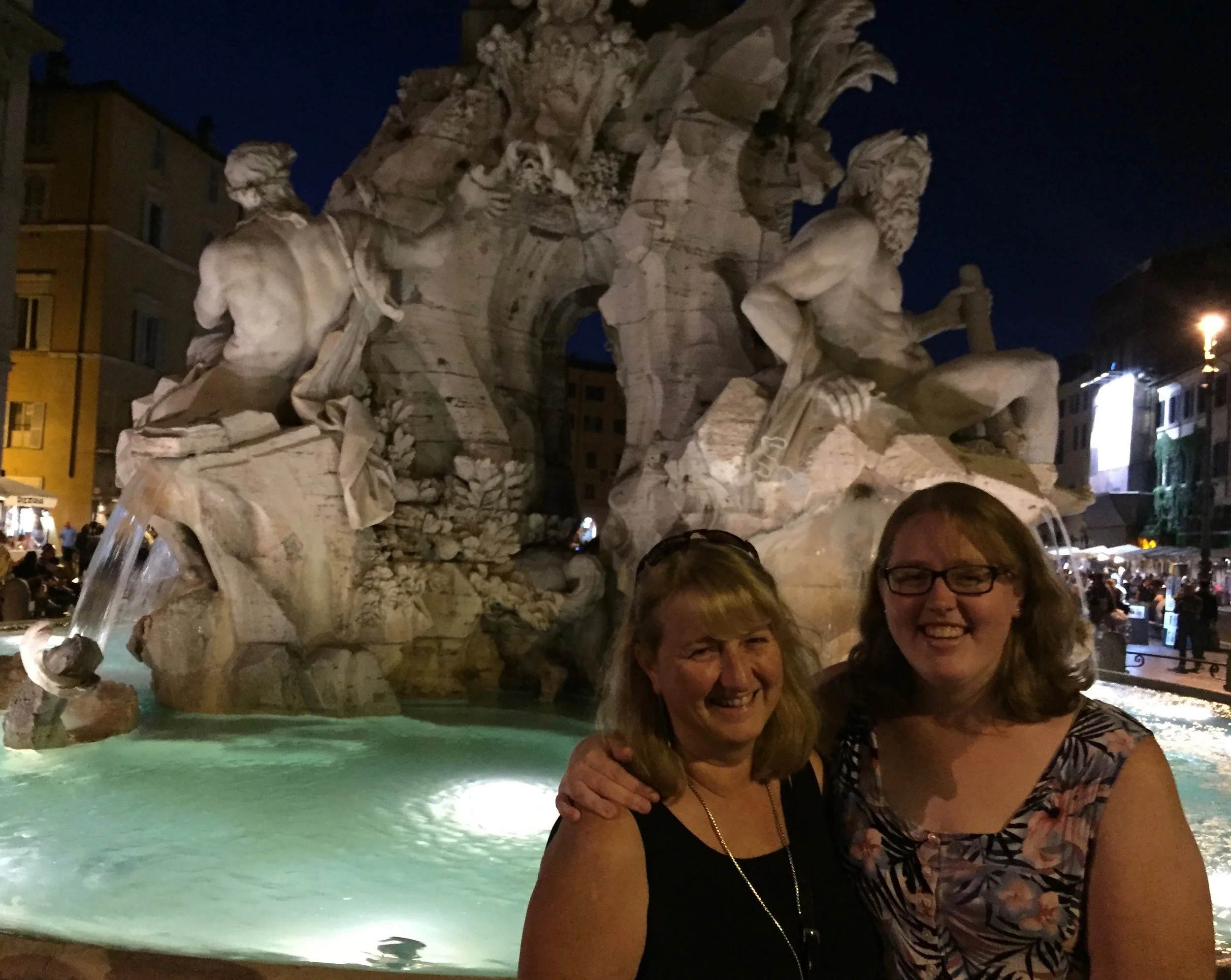 Piazza Navona, with my best traveling companion