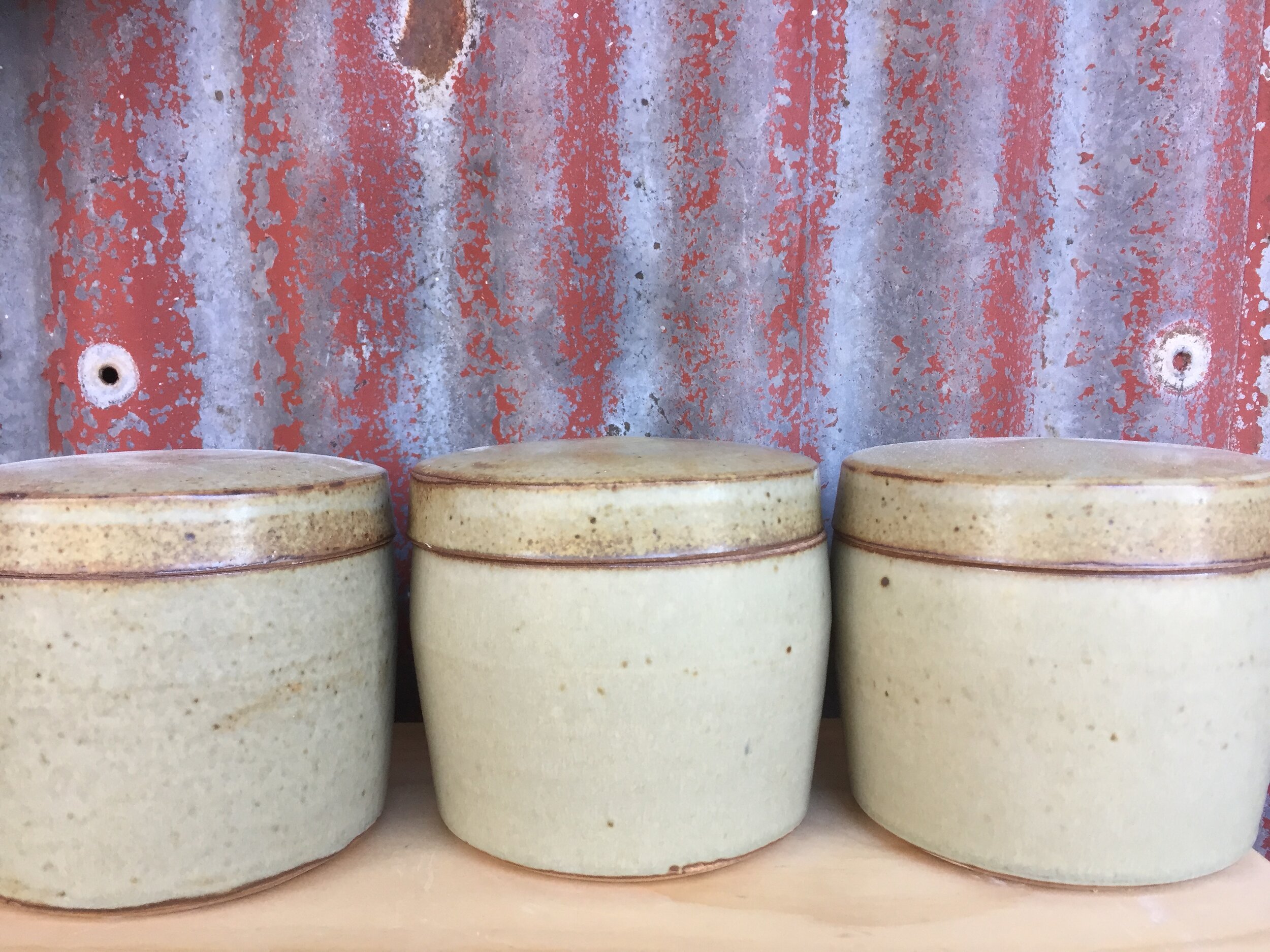Storage Jars with Boxed Lids