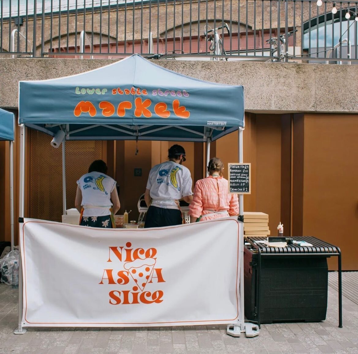 Congrats to @niceasaslice for selling out of pizzas on their first full weekend down at @lowerstablestreet_market. 🍕 

@luucialove&rsquo;s cracking picture captures @solxus&rsquo; logo in all its glory.