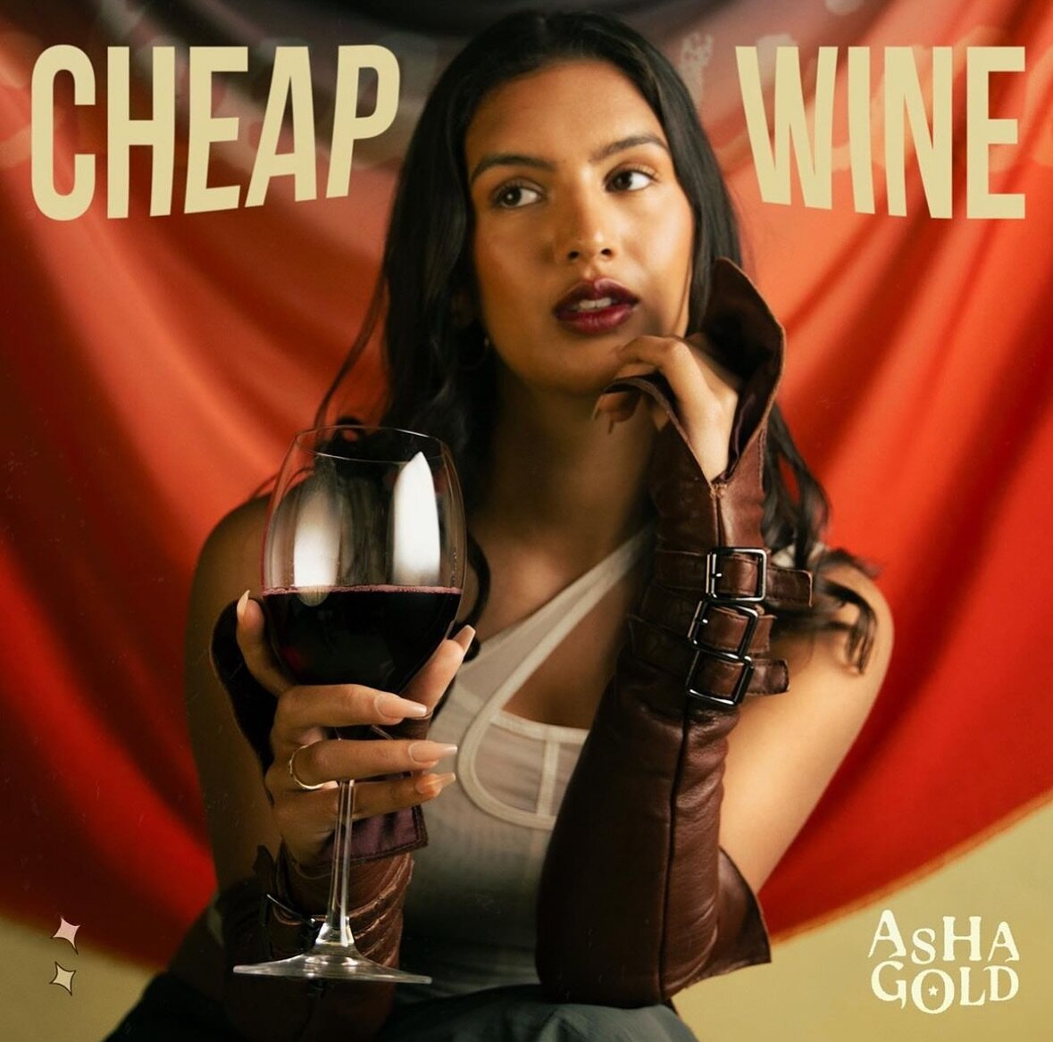 Official artwork for @ashagoldmusic&rsquo;s &lsquo;Cheap Wine&rsquo; 🍷