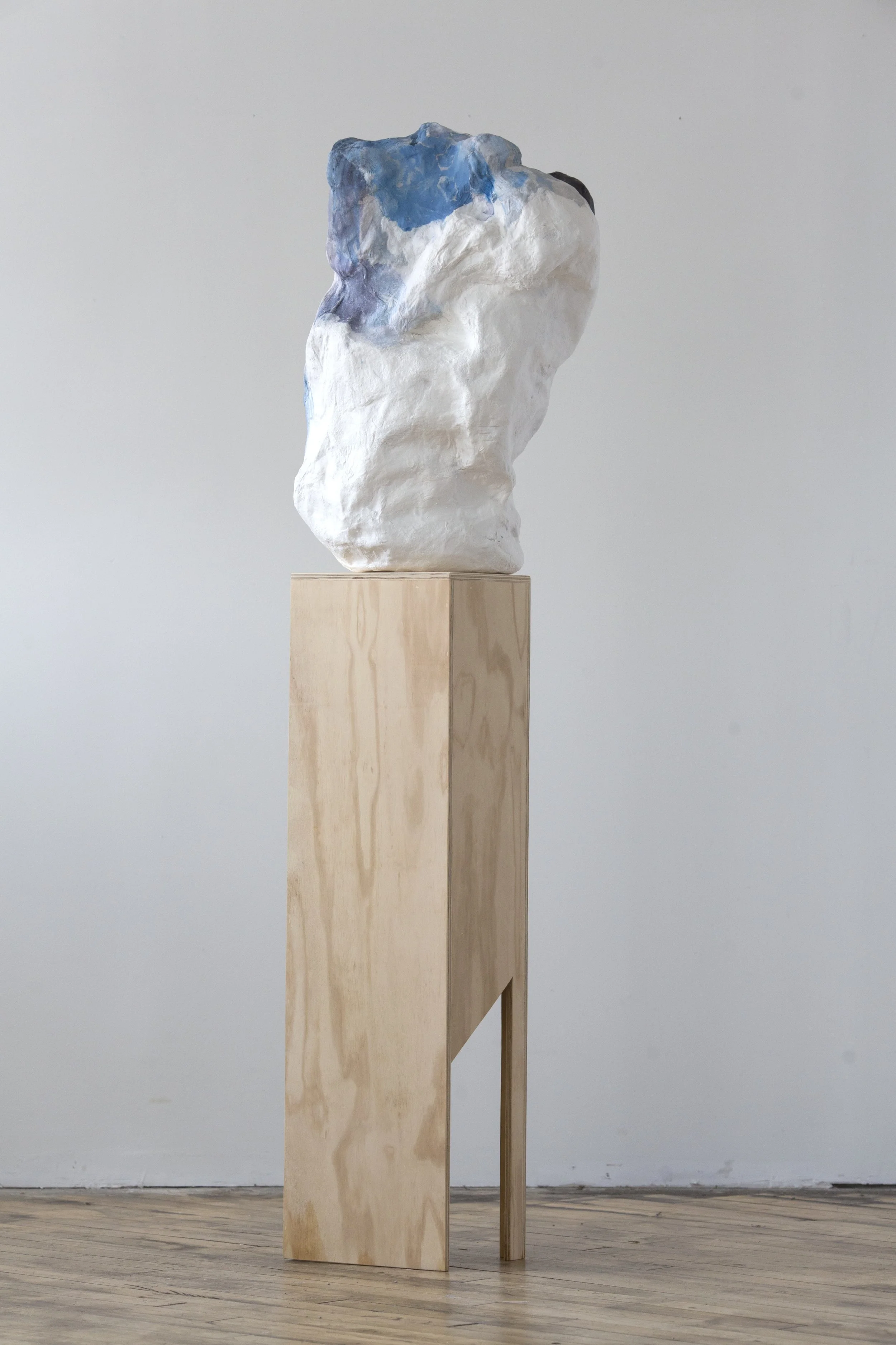 Changes and Disappearances 67" x 14" x 15" handmade paper, paper mache, wood, 2016