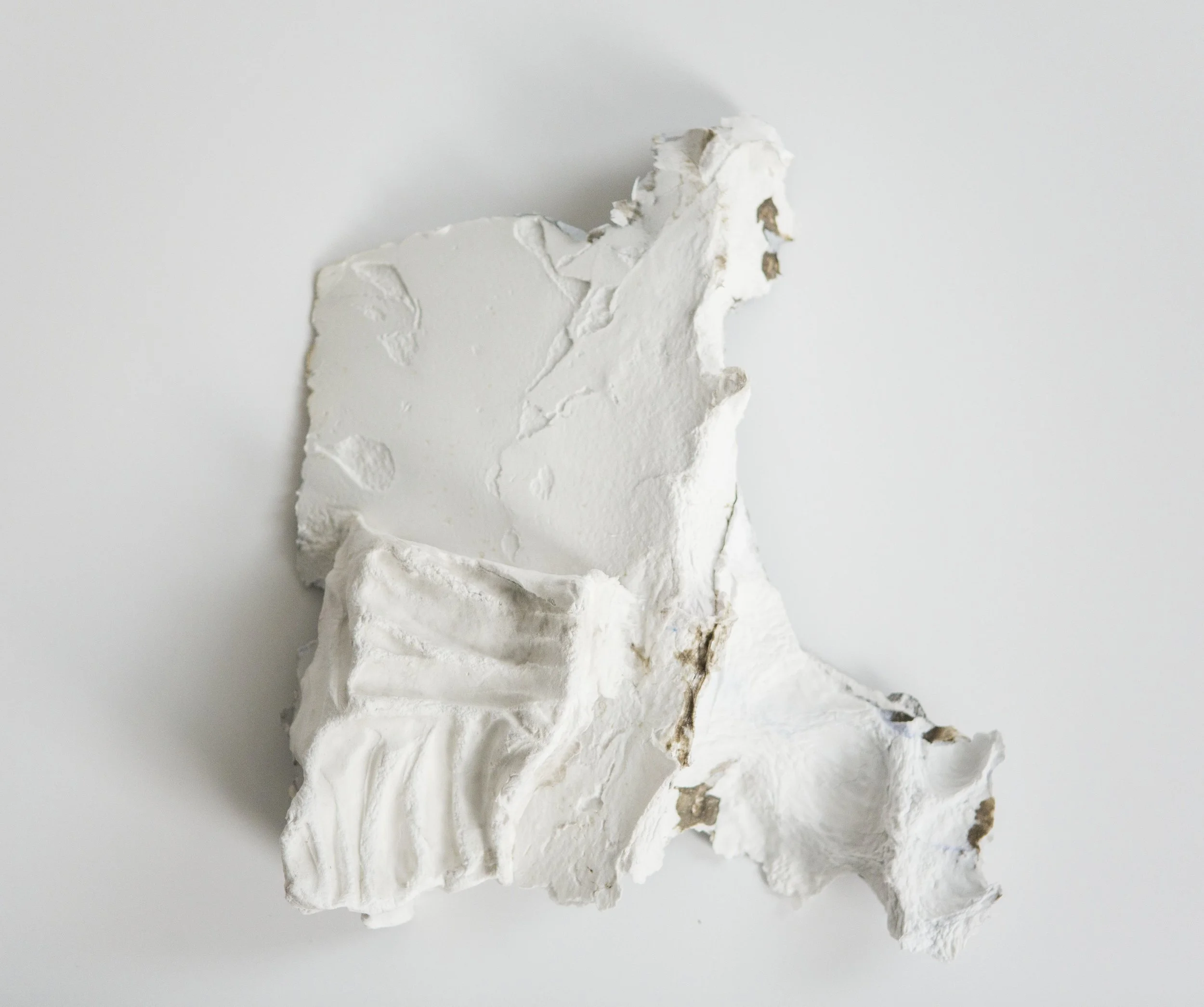 Forward Echo I 16" x 14" x 4" cast cotton paper, 2015