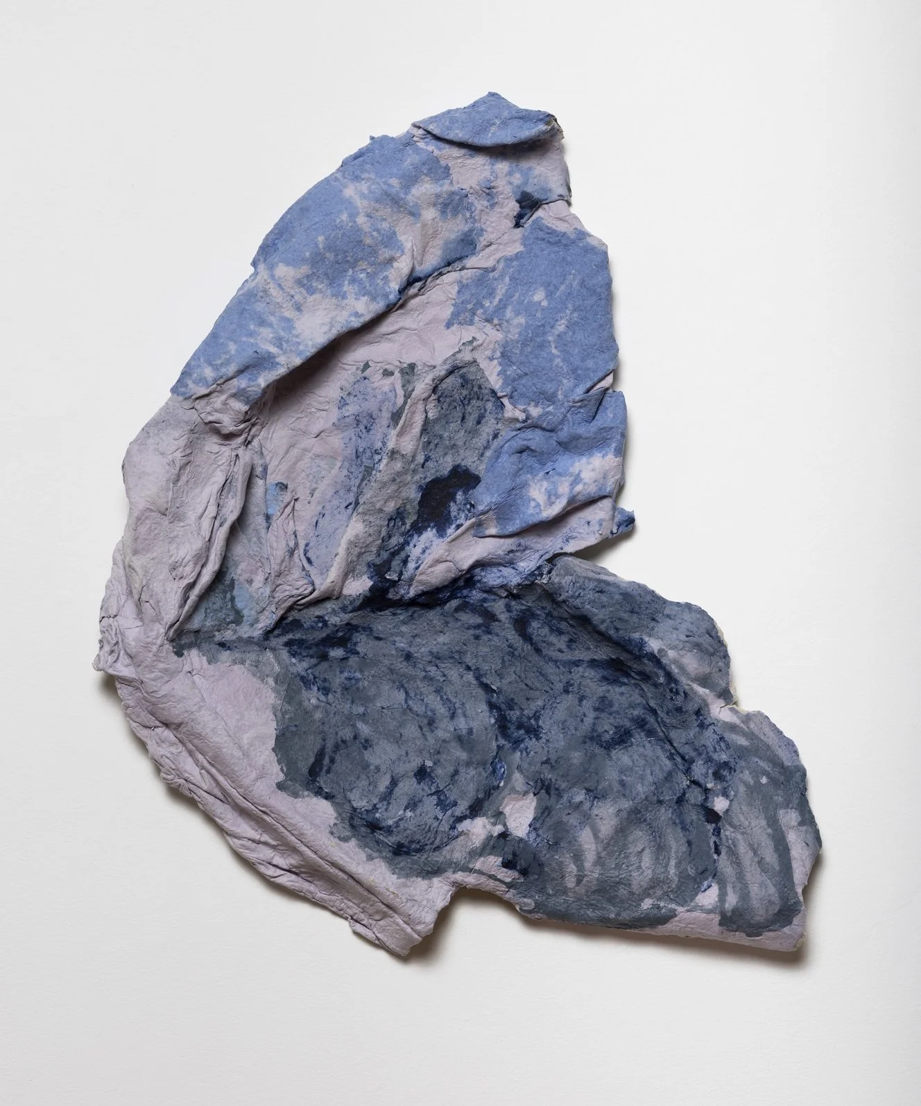 Lay Light 28” x 25” x 4” handmade paper, pulp paint, 2026