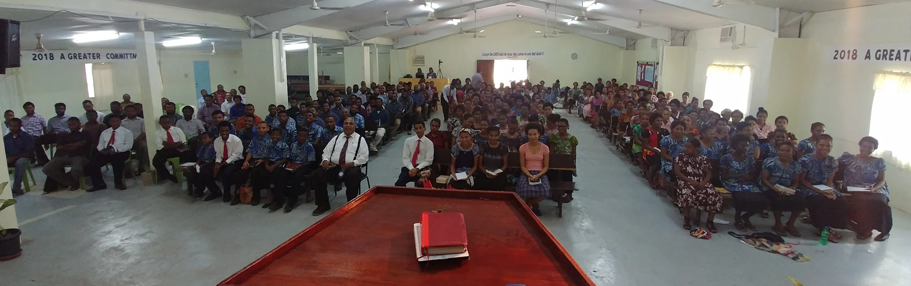 Friend Day crowd at 6 Mile Bible Baptist Church in Port Moresby, PNG
