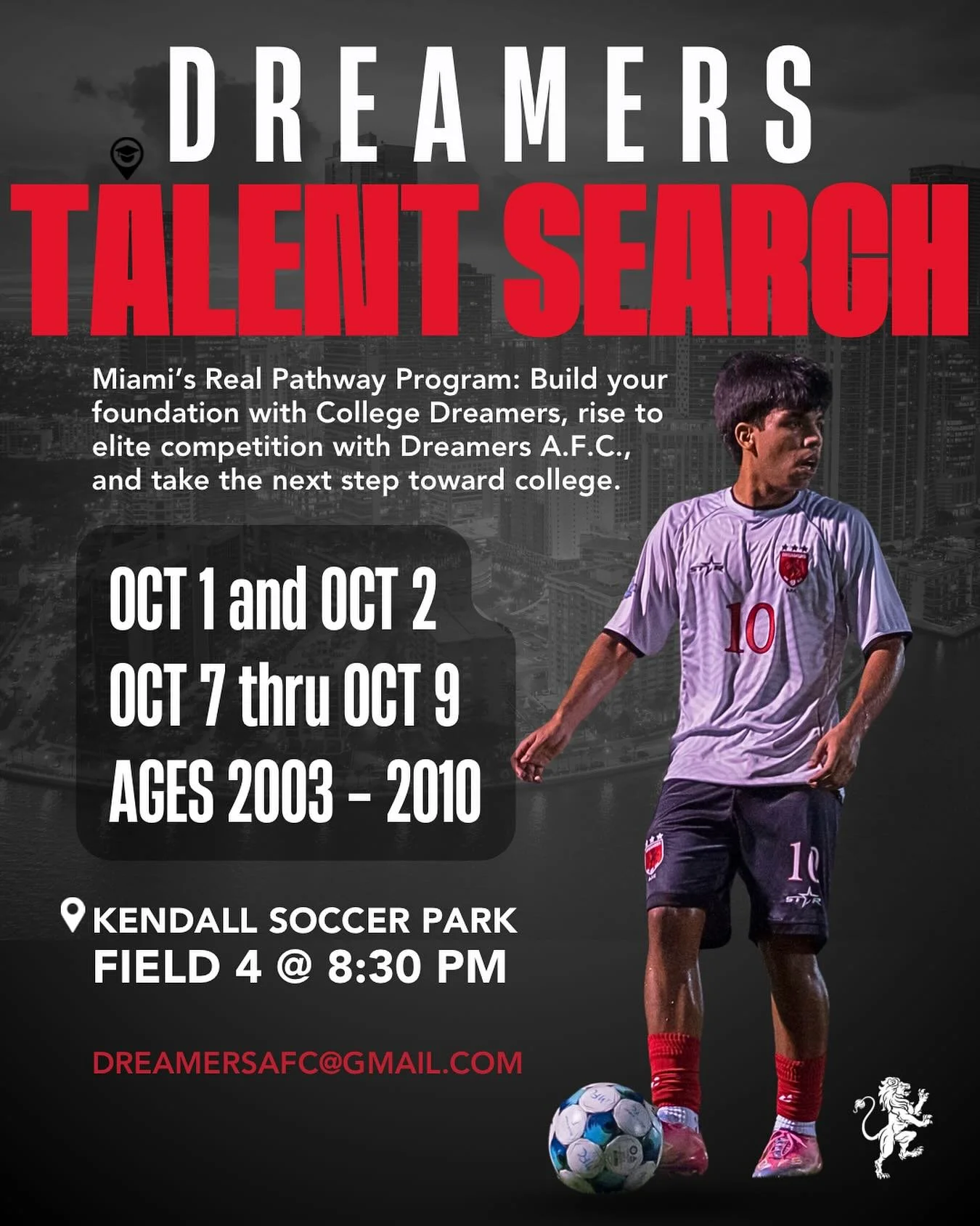 🚨 𝐃𝐑𝐄𝐀𝐌𝐄𝐑𝐒 𝐓𝐀𝐋𝐄𝐍𝐓 𝐒𝐄𝐀𝐑𝐂𝐇 🚨

𝐀𝐫𝐞 𝐲𝐨𝐮 𝐚 𝐡𝐢𝐠𝐡 𝐬𝐜𝐡𝐨𝐨𝐥 𝐚𝐭𝐡𝐥𝐞𝐭𝐞 𝐨𝐫 𝐫𝐞𝐜𝐞𝐧𝐭 𝐠𝐫𝐚𝐝 𝐫𝐞𝐚𝐝𝐲 𝐭𝐨 𝐭𝐚𝐤𝐞 𝐲𝐨𝐮𝐫 𝐠𝐚𝐦𝐞 &mdash; 𝐚𝐧𝐝 𝐲𝐨𝐮𝐫 𝐟𝐮𝐭𝐮𝐫𝐞 &mdash; 𝐭𝐨 𝐭𝐡𝐞 𝐧𝐞𝐱𝐭 𝐥𝐞𝐯𝐞𝐥