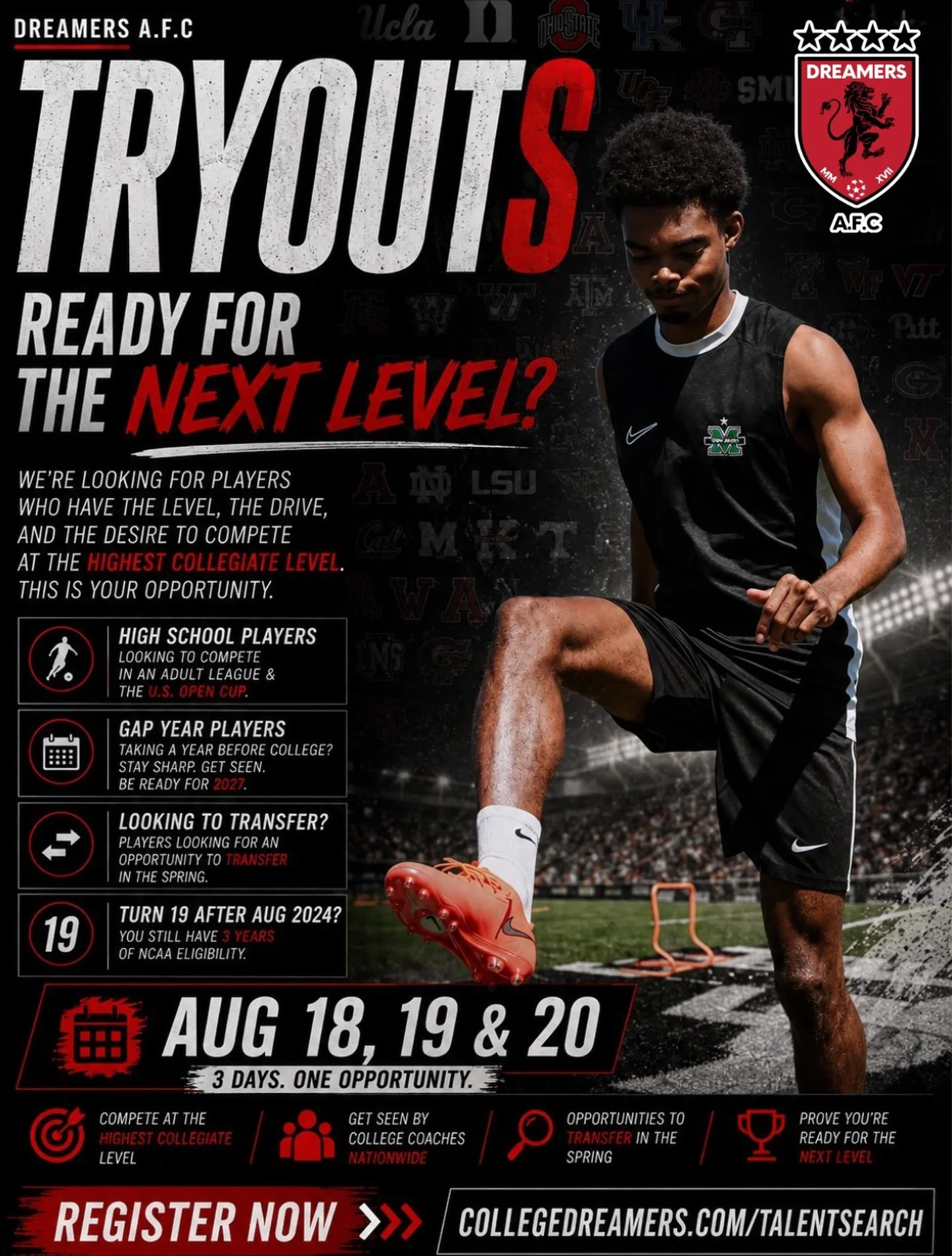𝐑𝐄𝐀𝐃𝐘 𝐅𝐎𝐑 𝐓𝐇𝐄 𝐍𝐄𝐗𝐓 𝐋𝐄𝐕𝐄𝐋?

𝐓𝐡𝐢𝐬 𝐢𝐬 𝐦𝐨𝐫𝐞 𝐭𝐡𝐚𝐧 𝐚 𝐭𝐫𝐲𝐨𝐮𝐭. 𝐓𝐡𝐢𝐬 𝐢𝐬 𝐚𝐧 𝐨𝐩𝐩𝐨𝐫𝐭𝐮𝐧𝐢𝐭𝐲.

𝐅𝐨𝐫 𝐲𝐞𝐚𝐫𝐬, 𝐃𝐫𝐞𝐚𝐦𝐞𝐫𝐬 𝐀.𝐅.𝐂. 𝐡𝐚𝐬 𝐛𝐞𝐜𝐨𝐦𝐞 𝐭𝐡𝐞 𝐡𝐨𝐦𝐞 𝐟𝐨𝐫 𝐩𝐥𝐚𝐲𝐞𝐫𝐬 𝐜𝐡𝐚