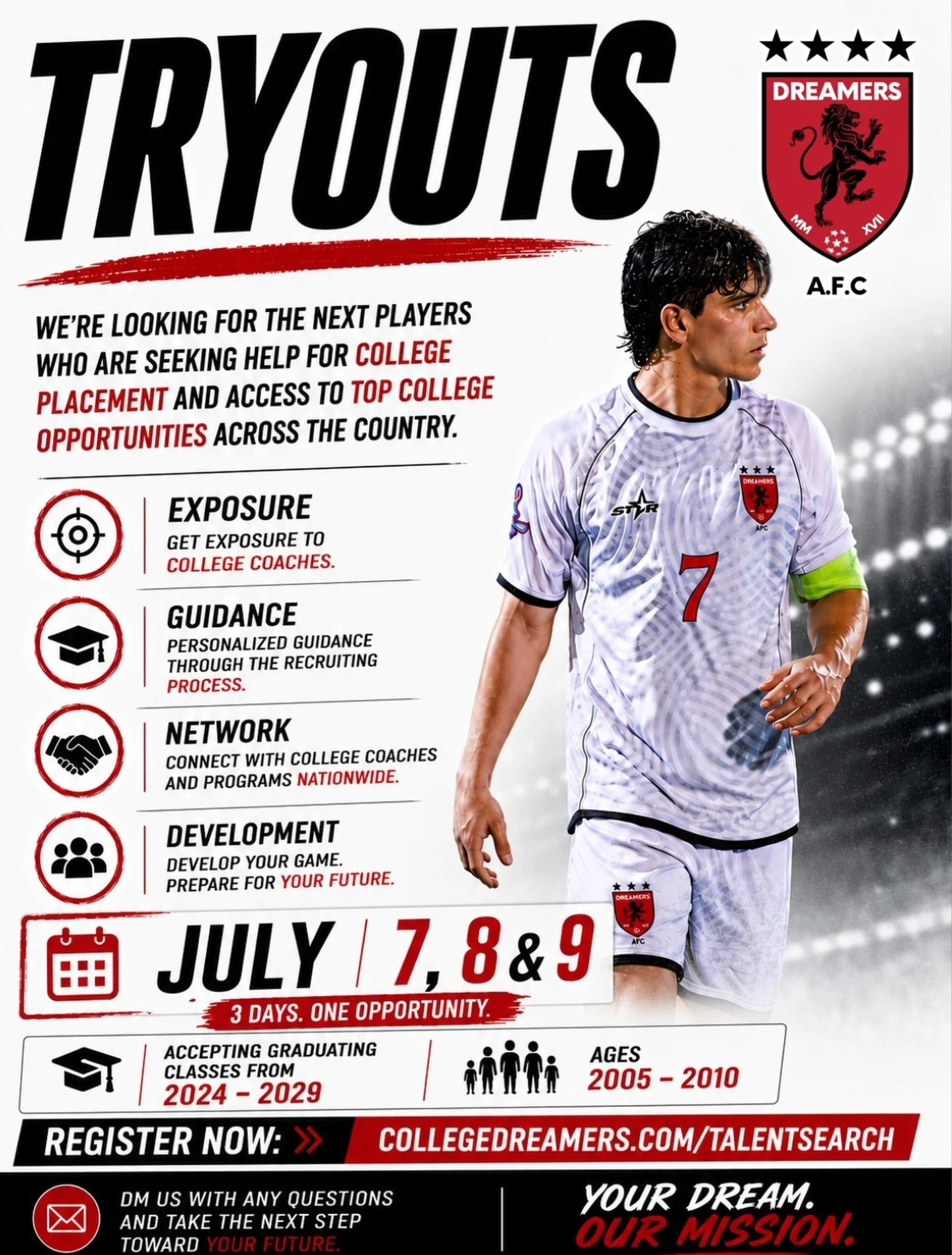 🚨𝐃𝐑𝐄𝐀𝐌𝐄𝐑𝐒 𝐒𝐔𝐌𝐌𝐄𝐑 𝐓𝐑𝐘𝐎𝐔𝐓𝐒🚨

𝐀𝐫𝐞 𝐲𝐨𝐮 𝐥𝐨𝐨𝐤𝐢𝐧𝐠 𝐟𝐨𝐫 𝐚 𝐭𝐞𝐚𝐦 𝐭𝐡𝐚𝐭 𝐜𝐚𝐧 𝐡𝐞𝐥𝐩 𝐲𝐨𝐮 𝐬𝐭𝐚𝐲 𝐜𝐨𝐦𝐩𝐞𝐭𝐢𝐭𝐢𝐯𝐞 𝐰𝐡𝐢𝐥𝐞 𝐨𝐩𝐞𝐧𝐢𝐧𝐠 𝐝𝐨𝐨𝐫𝐬 𝐭𝐨 𝐜𝐨𝐥𝐥𝐞𝐠𝐞 𝐬𝐨𝐜𝐜𝐞𝐫 𝐨𝐩𝐩𝐨𝐫𝐭𝐮𝐧𝐢