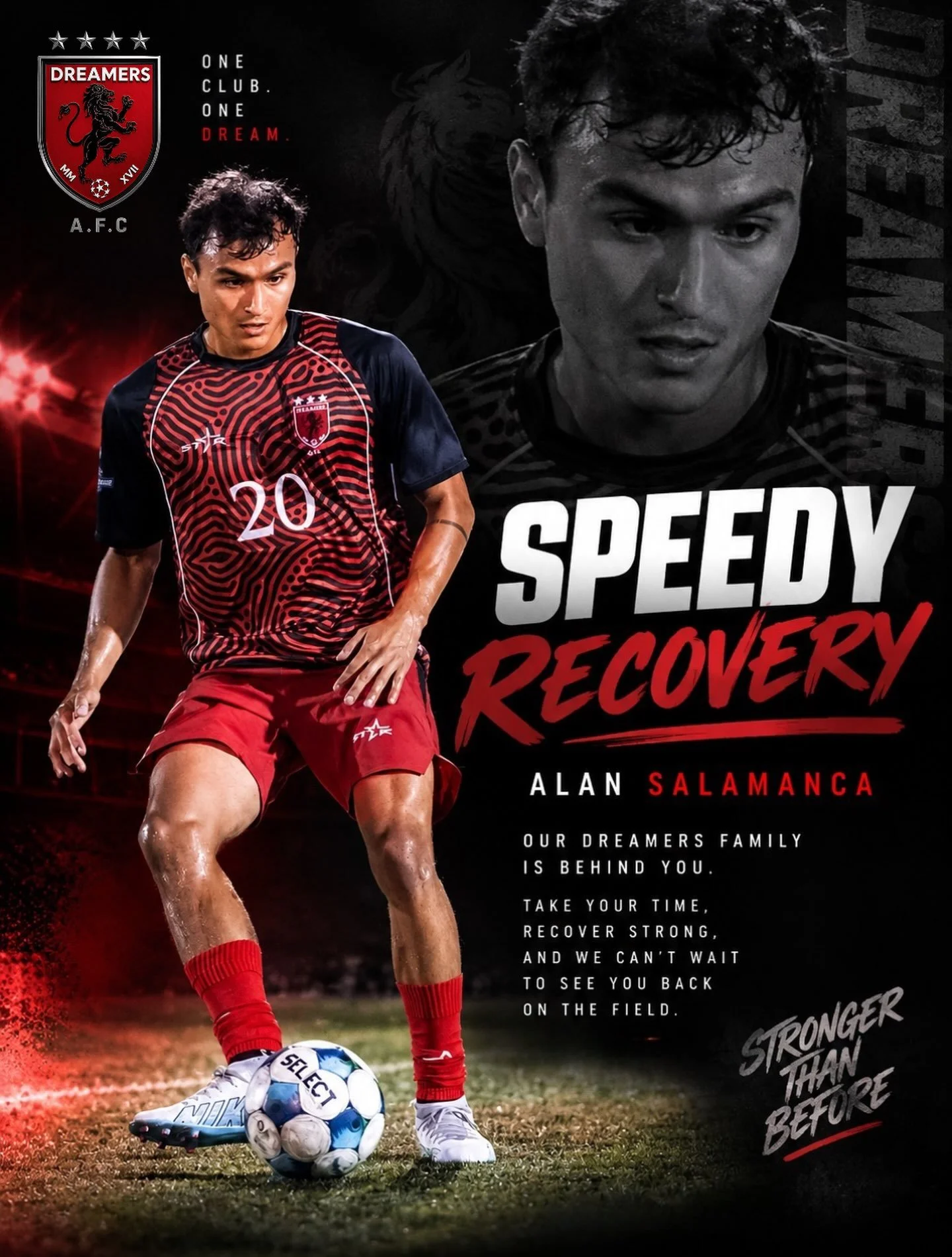 ❤️&zwj;🩹 𝐂𝐎𝐌𝐄 𝐁𝐀𝐂𝐊 𝐒𝐓𝐑𝐎𝐍𝐆𝐄𝐑, 𝐀𝐋𝐀𝐍.

𝐖𝐢𝐬𝐡𝐢𝐧𝐠 𝐀𝐥𝐚𝐧 𝐒𝐚𝐥𝐚𝐦𝐚𝐧𝐜𝐚 𝐚 𝐬𝐭𝐫𝐨𝐧𝐠 𝐚𝐧𝐝 𝐬𝐩𝐞𝐞𝐝𝐲 𝐫𝐞𝐜𝐨𝐯𝐞𝐫𝐲 𝐟𝐨𝐥𝐥𝐨𝐰𝐢𝐧𝐠 𝐡𝐢𝐬 𝐬𝐮𝐫𝐠𝐞𝐫𝐲.

𝐓𝐡𝐞 𝐠𝐚𝐦𝐞 𝐰𝐢𝐥𝐥 𝐛𝐞 𝐰𝐚𝐢𝐭𝐢𝐧𝐠. 𝐘𝐨𝐮𝐫