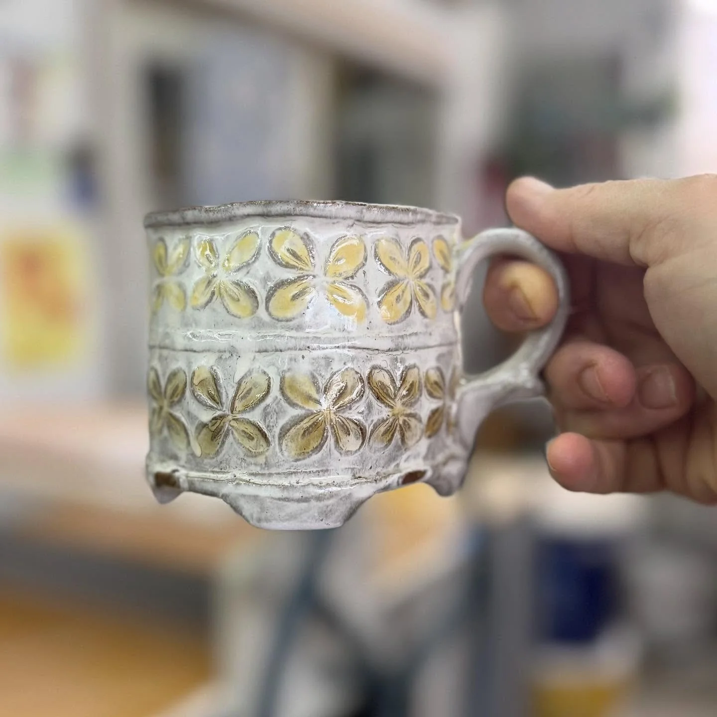 New little wildflower cup headed to @oldchurchpotteryshow on the #roadtodemarest