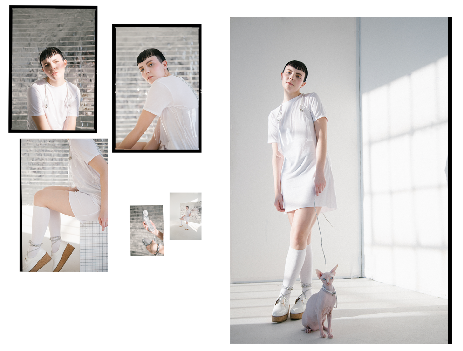 His series “Equilibrium” with model Olivia Breteau