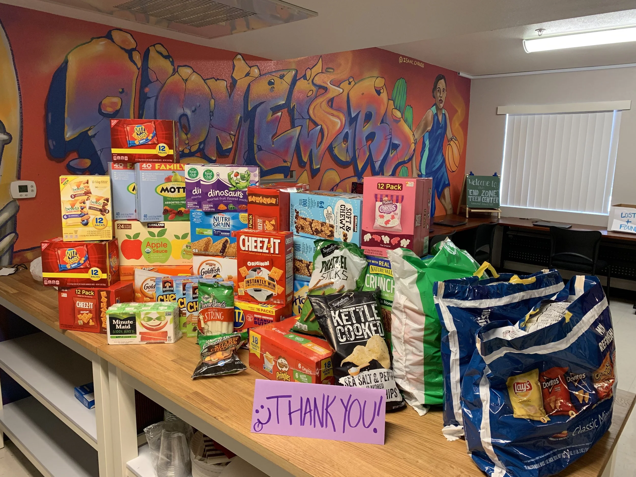 Results of first quarter VCorps food drive from the Russ Lyon Sotheby’s International Realty Corporate office.