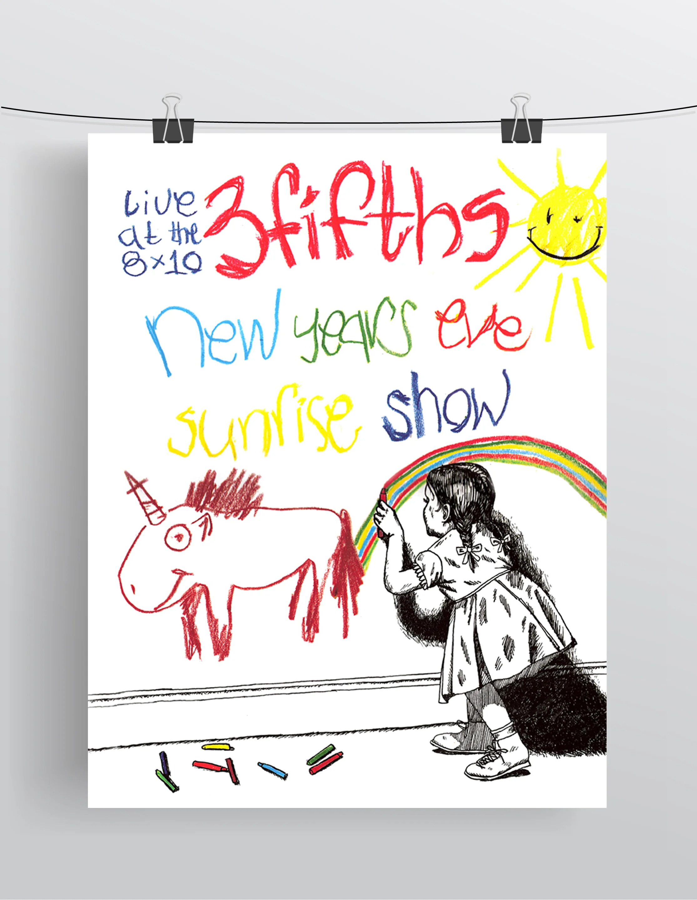 3fifths New Years Eve Sunrise Show Ink, Crayon
