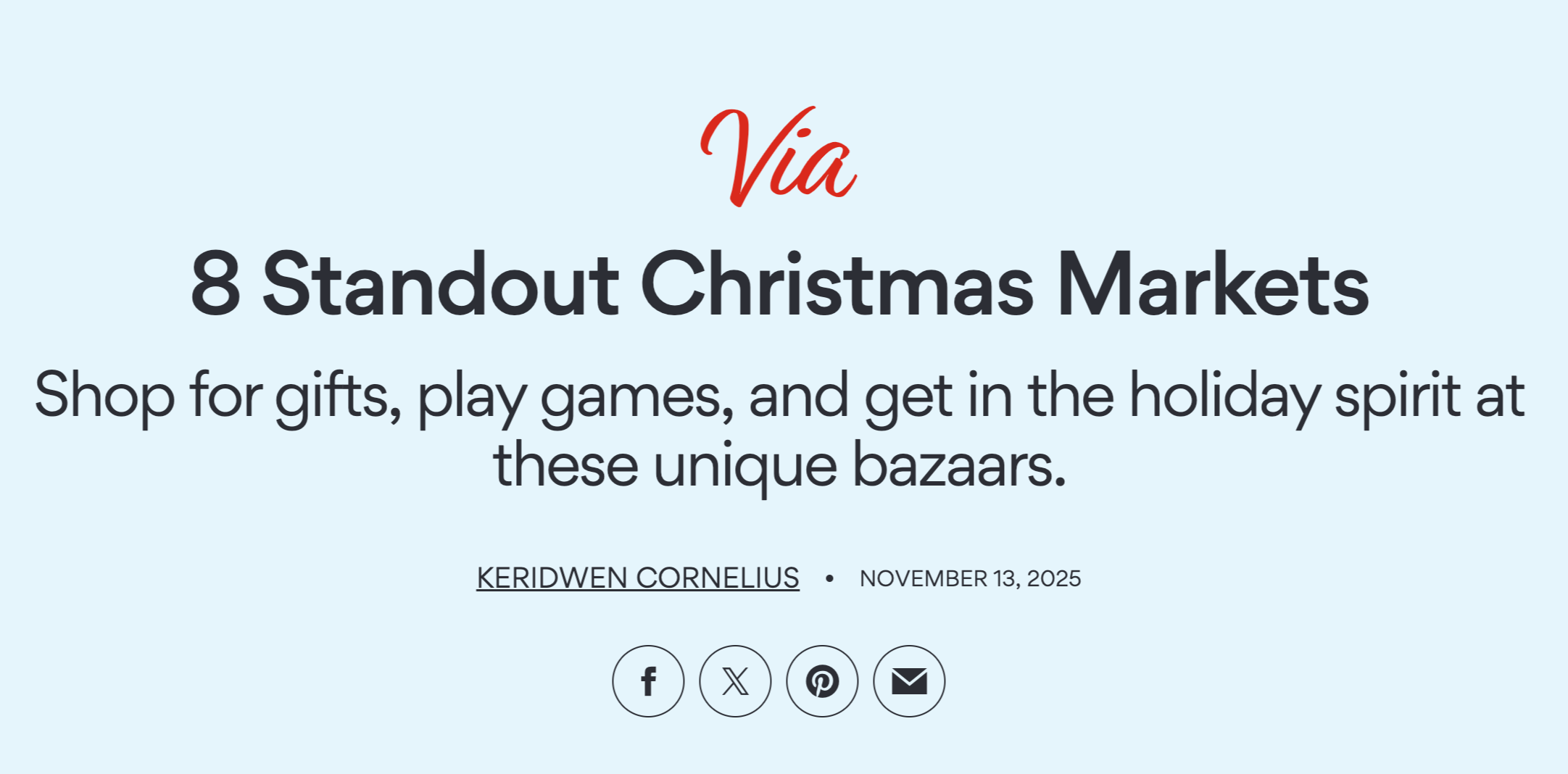 8 Standout Christmas Markets