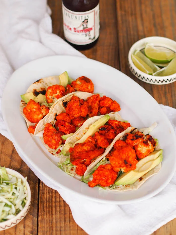 Crispy Sriracha-Lime Cauliflower Tacos