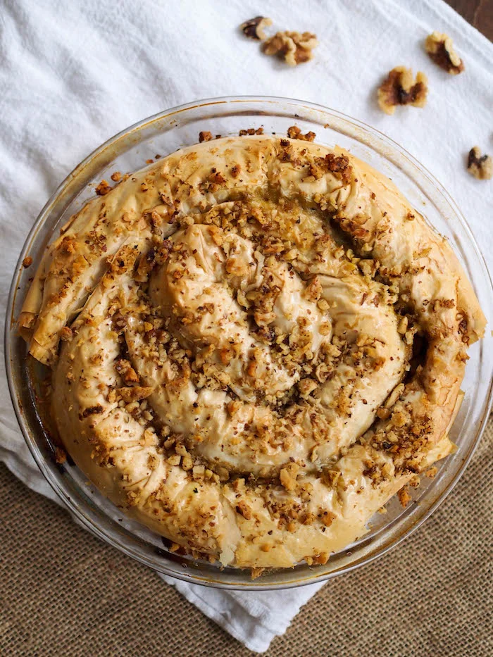 Spinach, Feta and Walnut Phyllo Pie