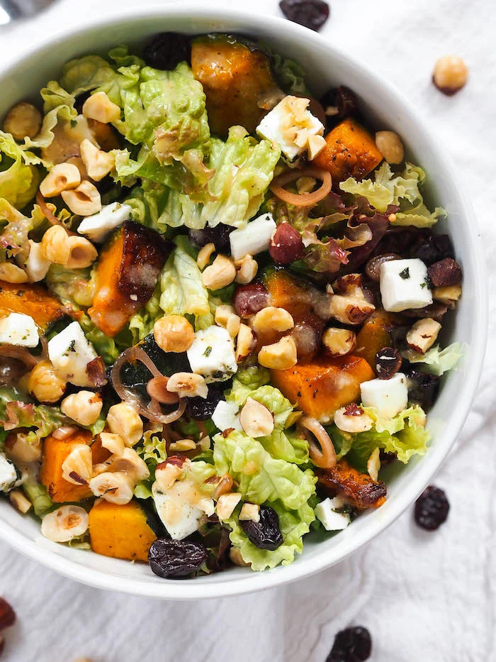 Roasted Kabocha Squash Salad with Creamy Garlic Dressing + Weekend Fun
