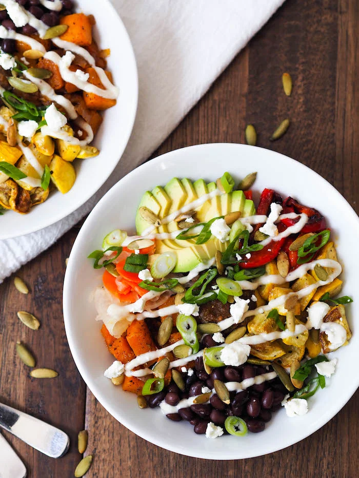 Spicy Butternut Squash Bowl with Cumin-Lime Crema