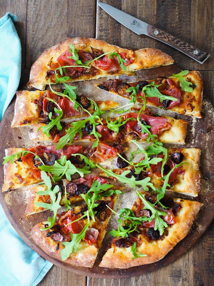Fig and Prosciutto Flatbread with Caramelized Onions