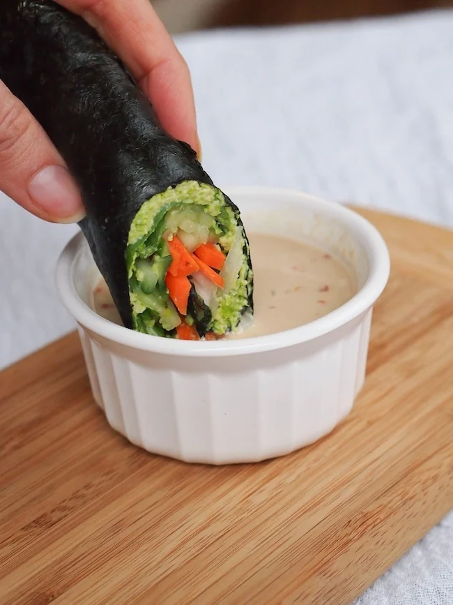 Edamame Nori Rolls with Tahini Dipping Sauce — Registered Dietitian