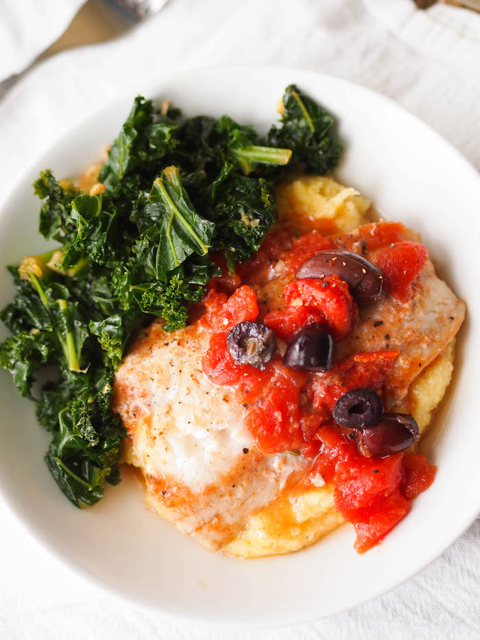 Greek Braised Cod with Tomatoes and Kalamata Olives Recipe — Registered ...