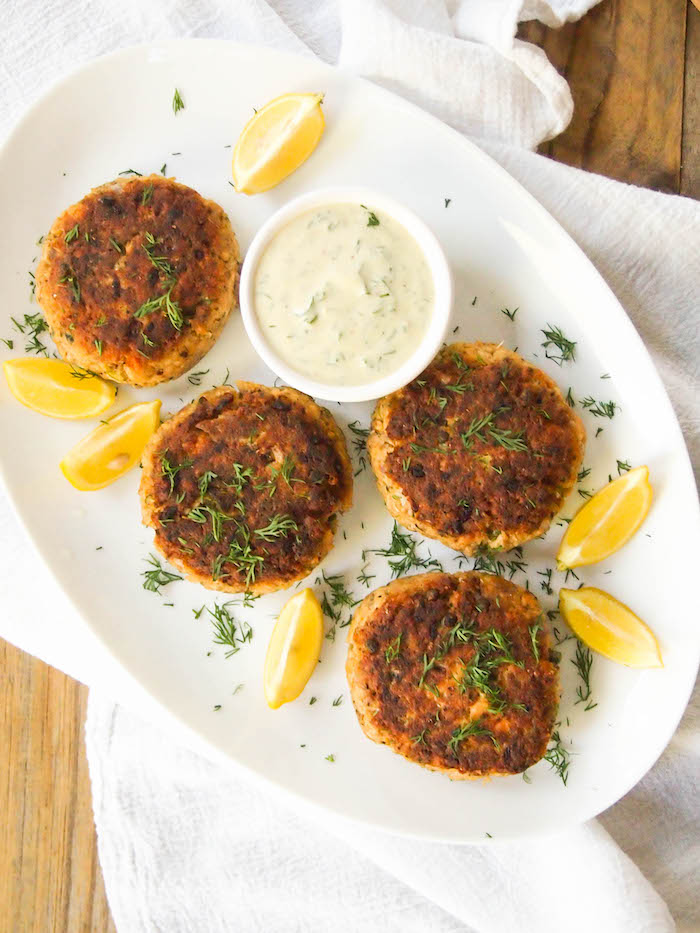 Salmon Patties with Dill Sauce Recipe — Registered Dietitian Columbia ...