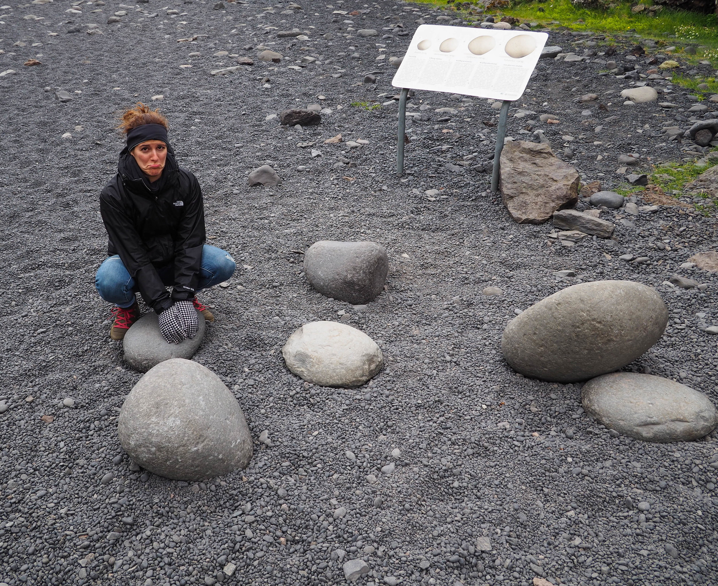   Lifting stones where Vikings would test strength to see what fishing jobs they were cut out for. I couldn't lift the smallest, so I wasn't cut out to be a Viking....  