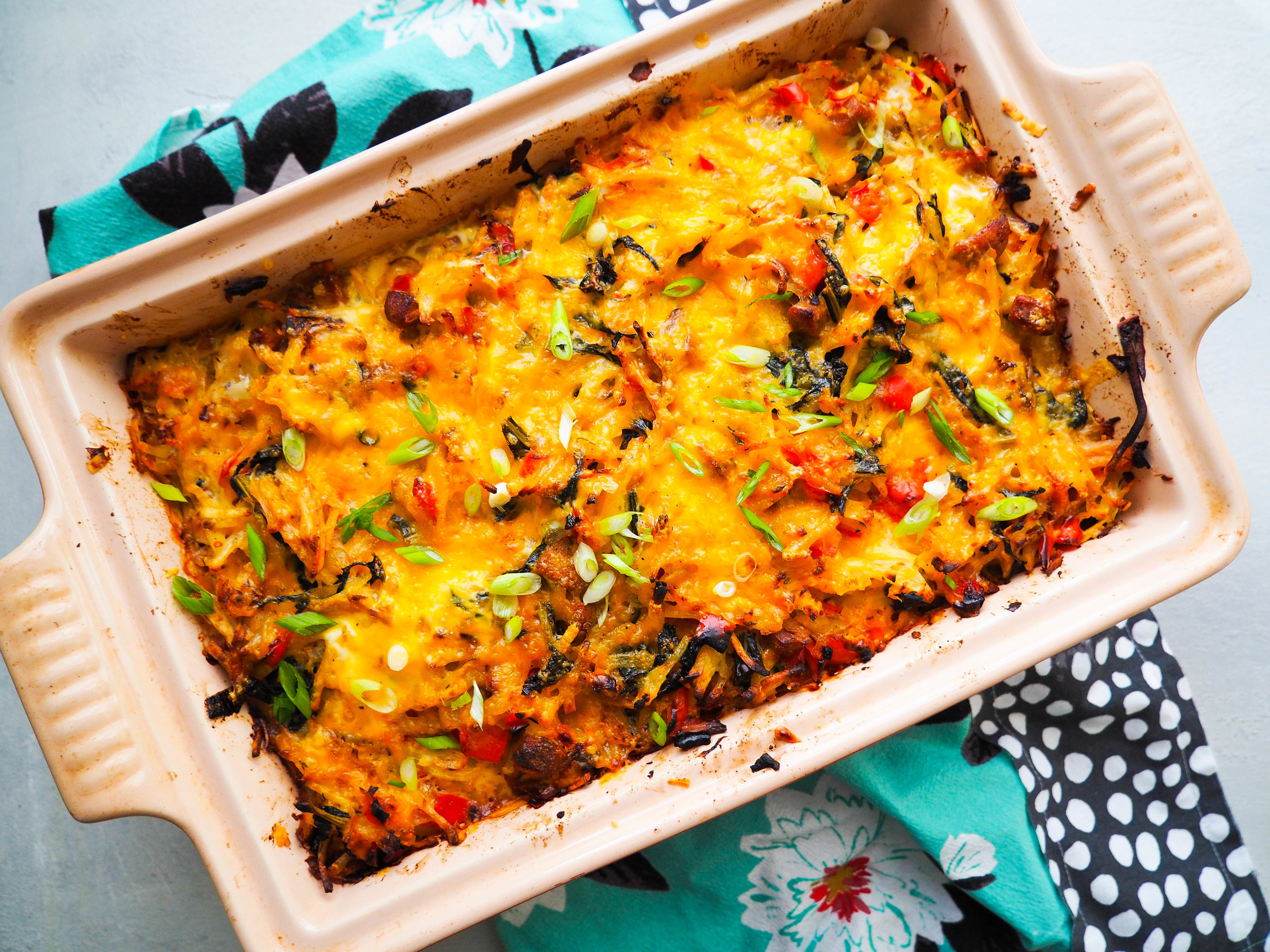 Hash Brown Breakfast Casserole with Peppers and Kale — Registered ...