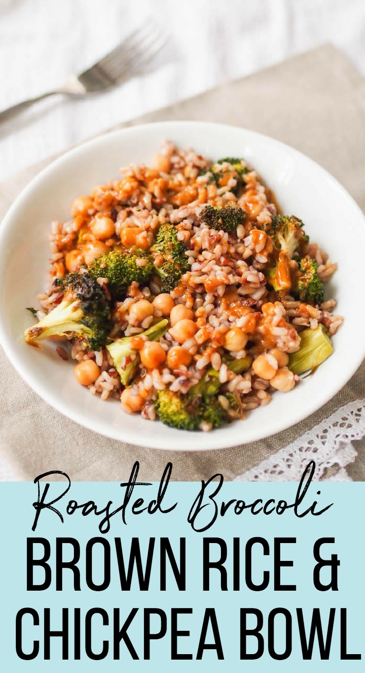 Broccoli Chickpea And Brown Rice Bowl With Mustard Soy Dressing