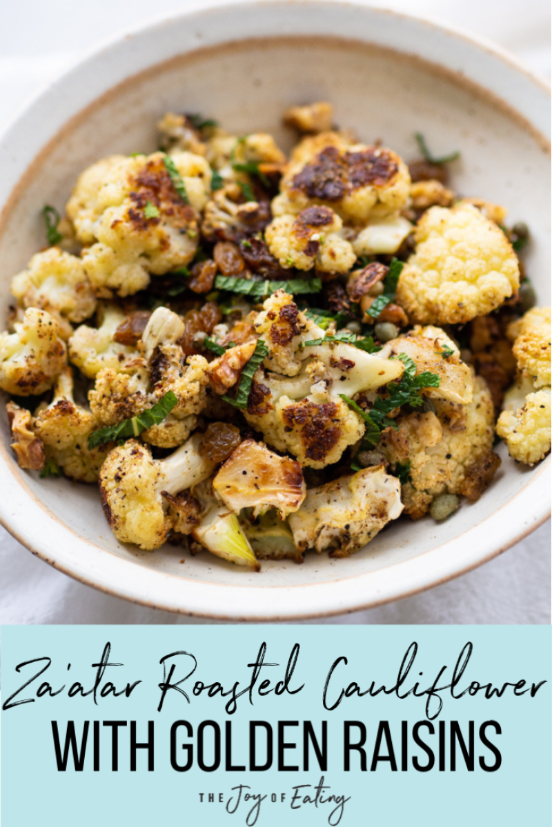 Za'atar Roasted Cauliflower with Golden Raisins Recipe — Registered