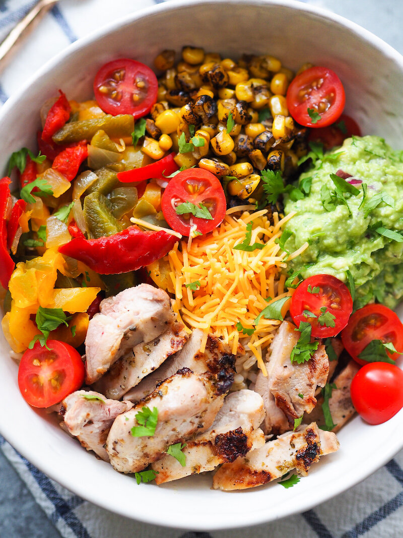 Easy Chicken Burrito Bowl Recipe — Registered Dietitian Columbia SC -  Rachael Hartley Nutrition