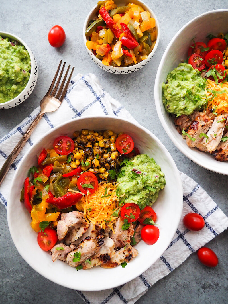 Easy Chicken Burrito Meal Prep Bowls (Gluten Free) - My Food Story