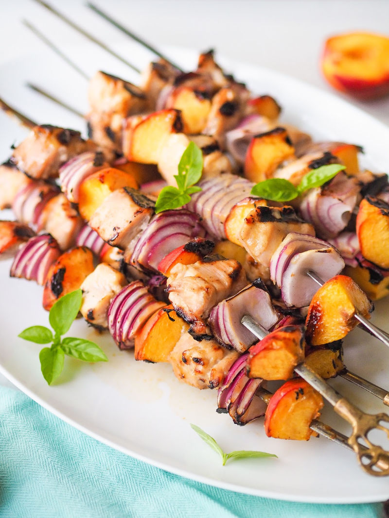 Grilled Honey Mustard Chicken Skewers • Salt & Lavender