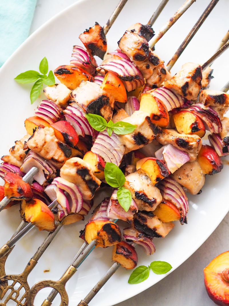 Grilled Honey Mustard Chicken Skewers • Salt & Lavender